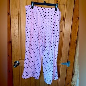Pink Polka Dot capri pajama pants